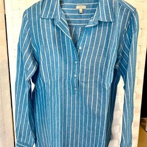 Ladies Talbots Striped Linen Shirt